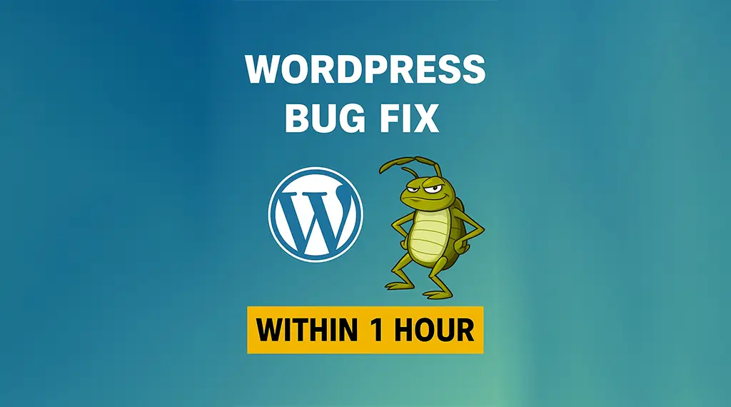 I can fix WordPress bugs and issues