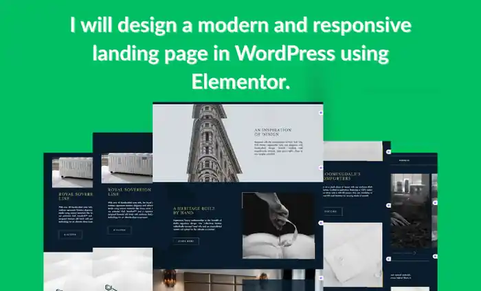 I can design a modern landing page in wordpress using elementor