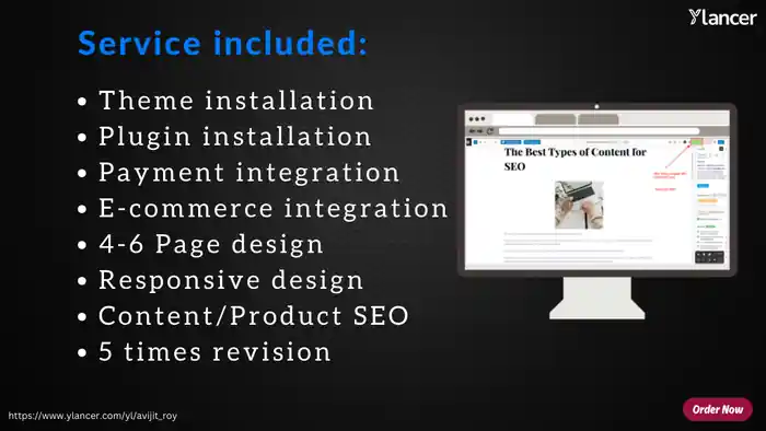 I can develop and redesign your WordPress website with SEO