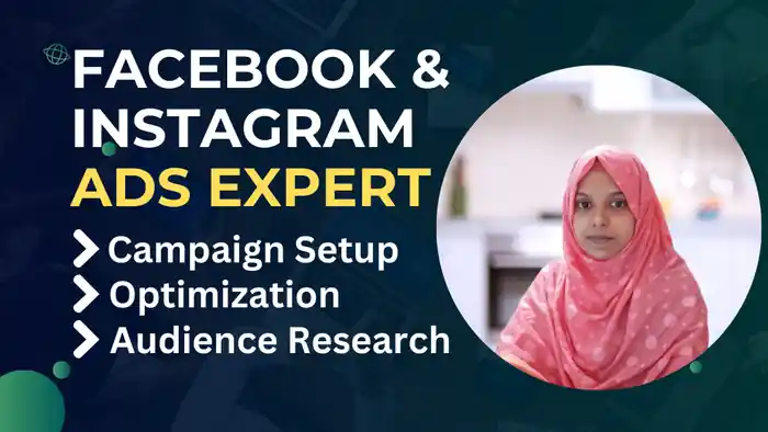 I can do Facebook and Instagram ads, meta ads, ads campaign