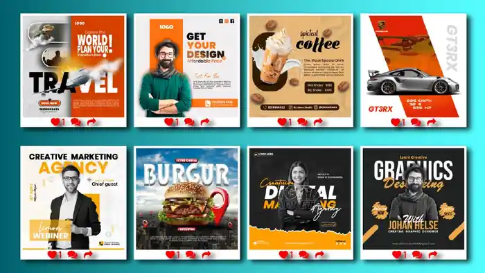 I can design creative facebook ,instagram,linkdin ,ads design