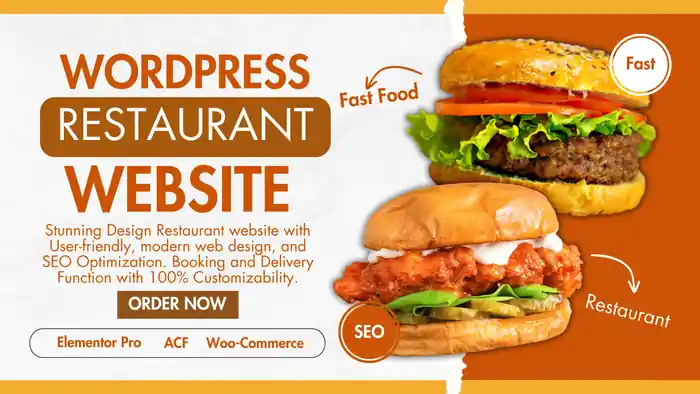 I can Design WordPress Restaurant Websites with delivery & Booking System