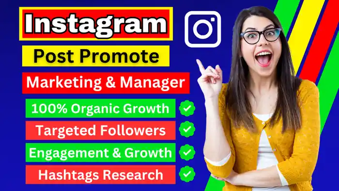 I can do instagram marketing, manage, grow and promote your page followers