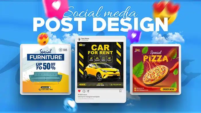 I can I will design attractive instagram post, facebook post and cover