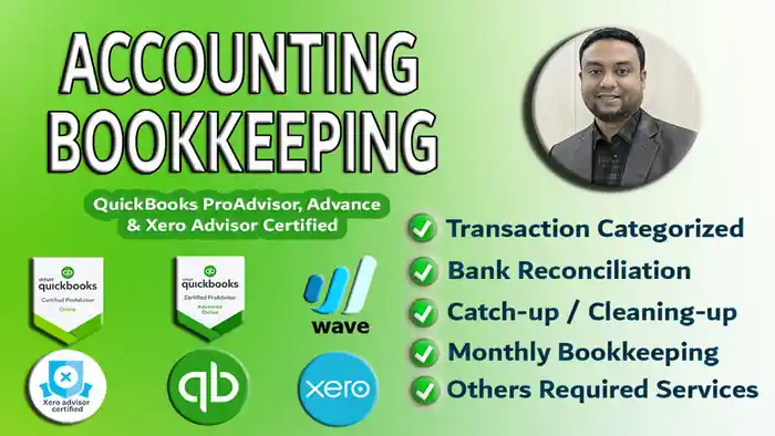 I can Bookkeeping, Reconciliation, and Financial Reports in QuickBooks/Xero