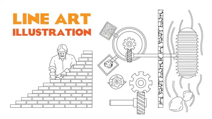 I can Line art illustration | line drawing | raster to vector 