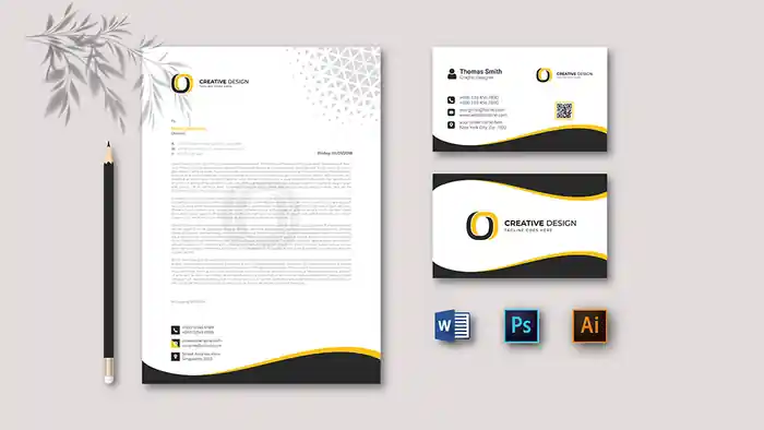 I can make business card and ms word editable Letterhead design