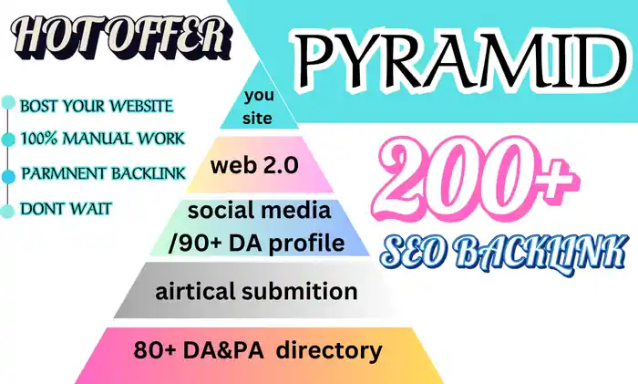 I can  do Powerful Pyramid SEO With High Authority Link-Building 