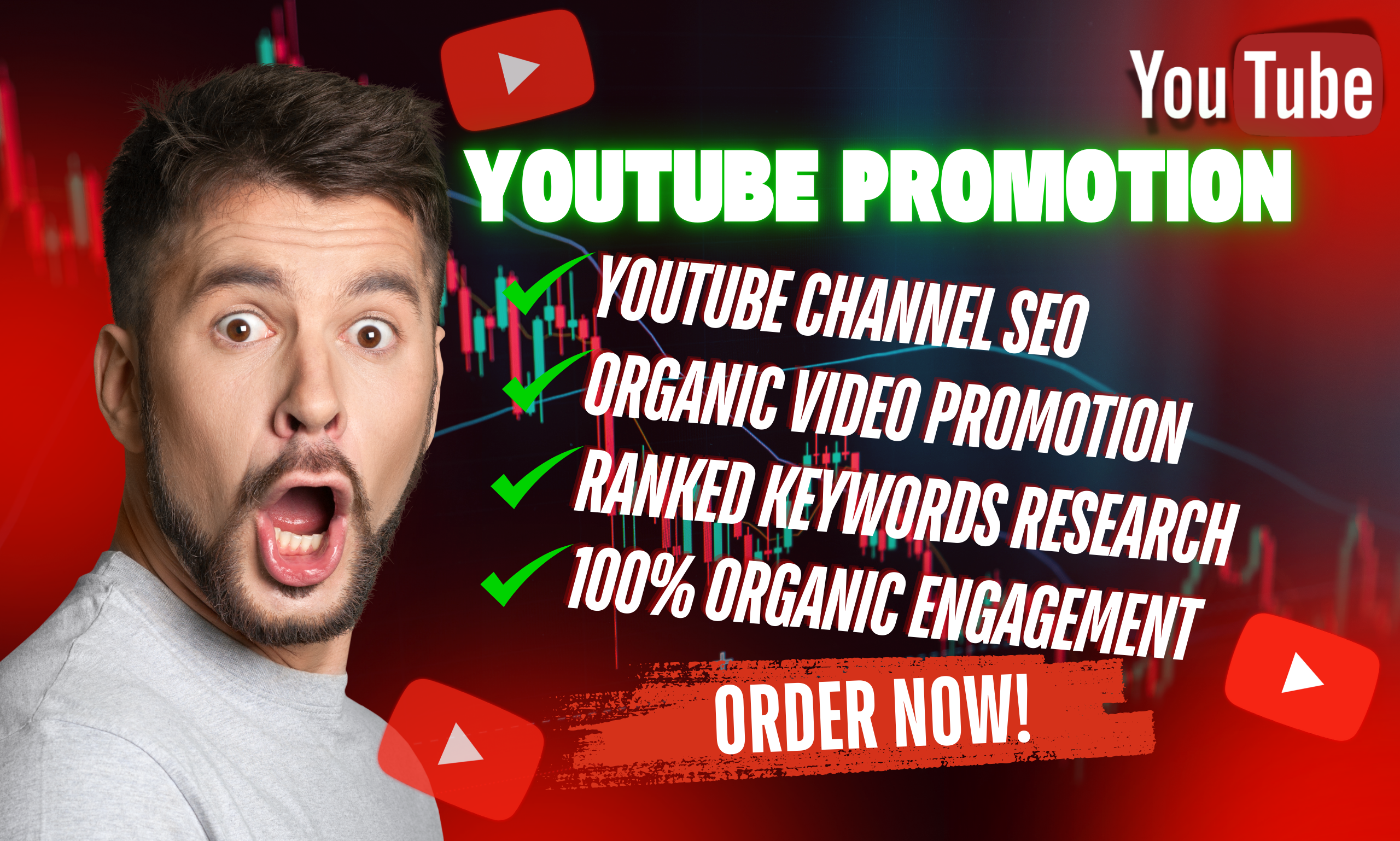 I can be your best youtube video seo expert for organic promotion