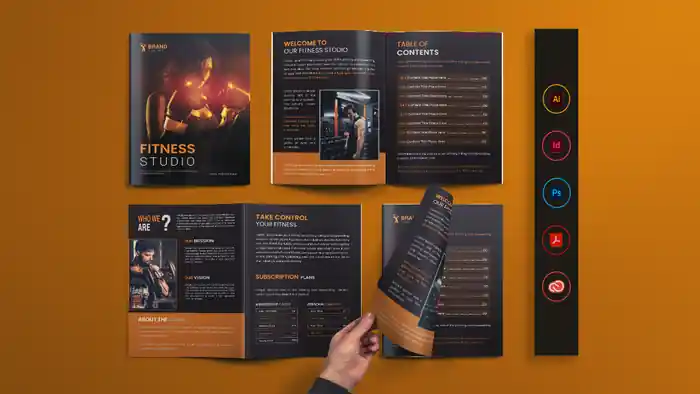 I can design annual report, company profile, bifold, trifold, brochures